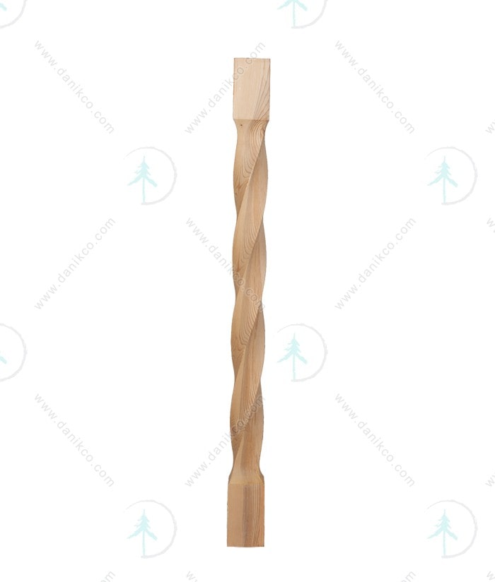 پایه نرده چوبی مدل مارپیچ 1
